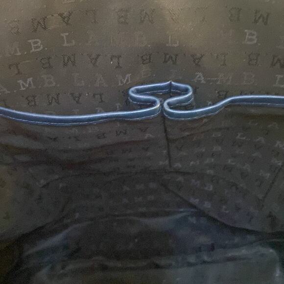 L.A.M.B. Gwen Stefani Domed Croc Embossed Blue Leather Bag - Picture 10 of 12